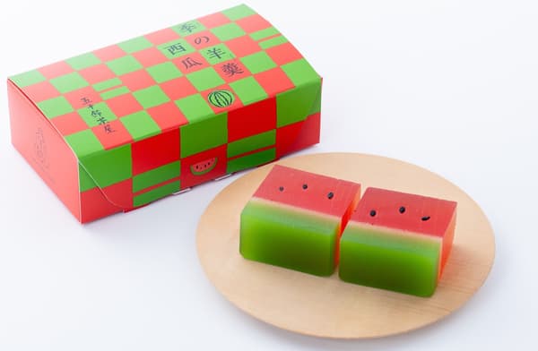 Toki no Yokan Suika, a seasonal yokan finished with a watermelon design