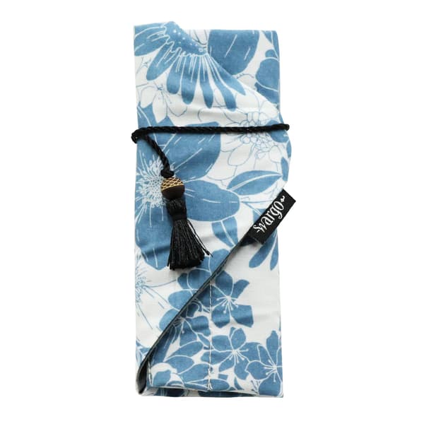 Tas pembungkus kanzashi Hyakka warna Ai, tampak depan