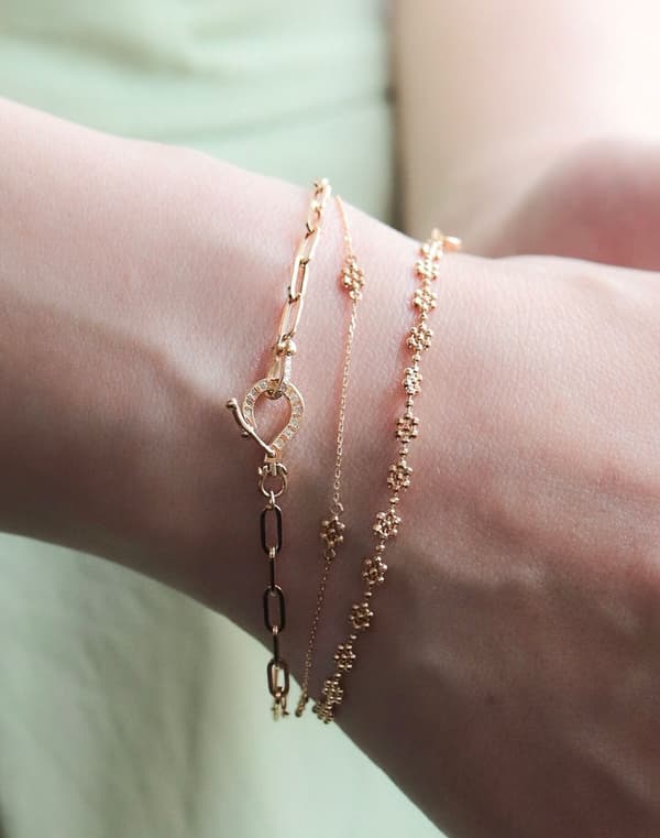 LINK NARROW Bracelet and DAISY STATION Bracelet