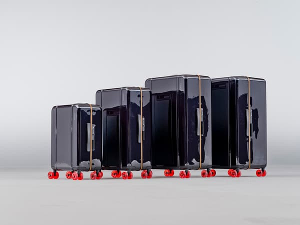 Floyd travel cases with skateboard wheel-inspired casters