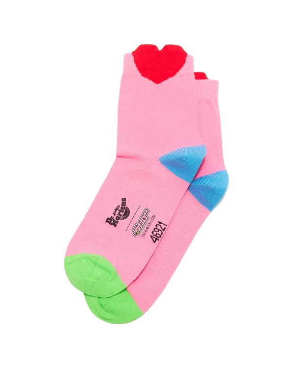 Jacquard Heart Short Sock PPG Multi Organic Cotton Blend