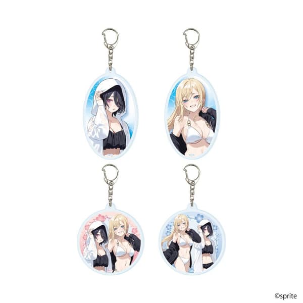 Acrylic keychains, newly drawn illustration version