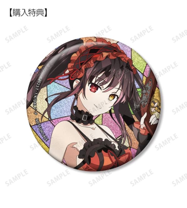 Kurumi Tokisaki Aure Glass Glitter Can Badge shop-exclusive bonus