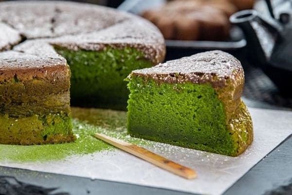 Pastel de mantequilla Matcha Mangetsu