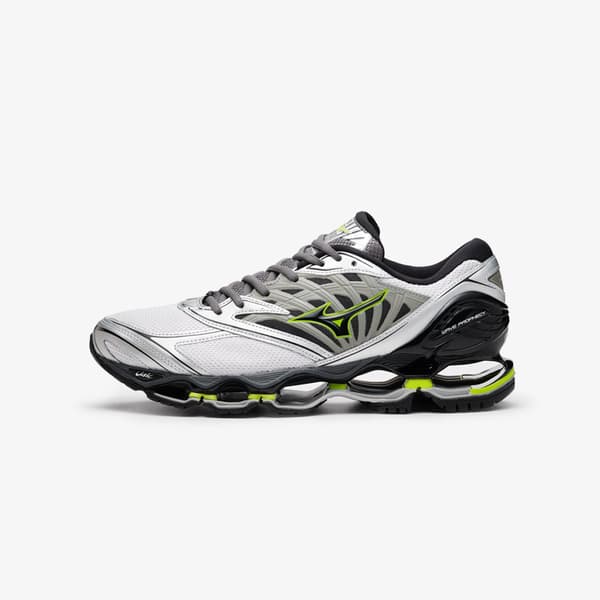 MIZUNO WAVE PROPHECY LS,CHARCOAL/SILVER/BLUE 配色細節