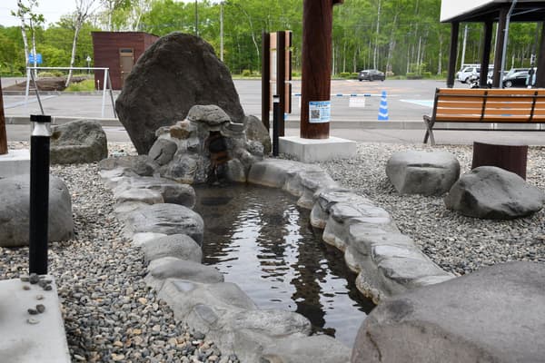 Foot bath at Michi-no-Eki Mashu Onsen