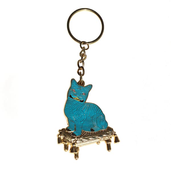 Llavero esmaltado gato Purrquoise