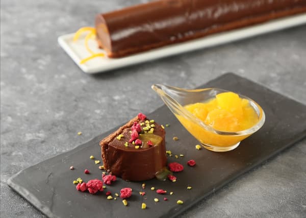 Lunchtime bonus: Chocolate Terrine with Orange Sauce