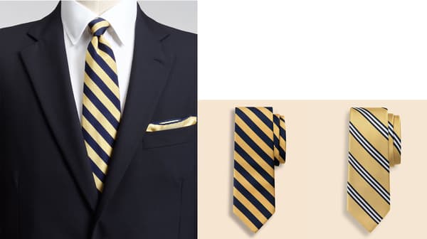 Yellow Silk Regimental Ties