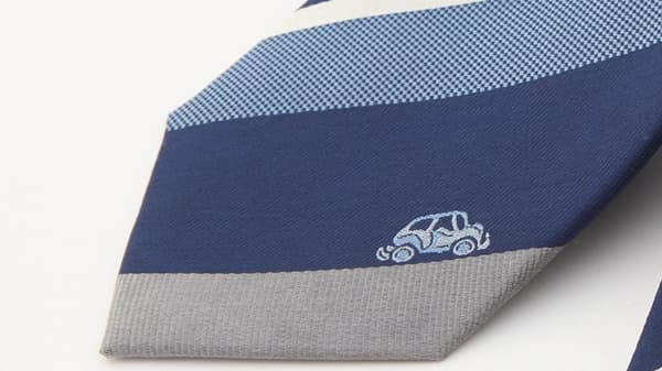 Motif necktie close-up