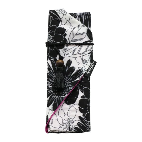 Tas pembungkus kanzashi Hyakka warna Sumi, tampak depan