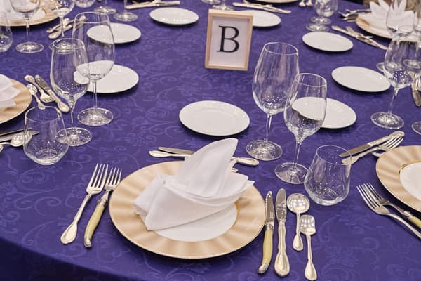 Winning team's table coordination from the internal banquet contest