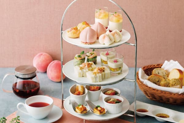 Peach Summer Afternoon Tea Set
