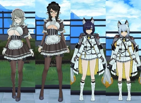 From left: Navi (Konstanze), Iris (Konstanze), Dana (Warg), Stella (Warg)