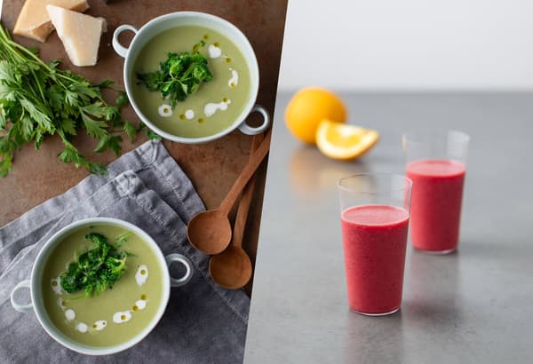 Sopas y batidos terminados a la temperatura ideal