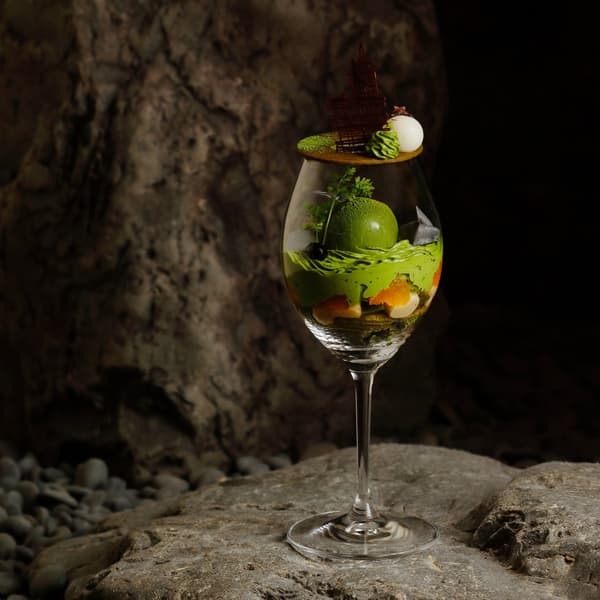 Matcha parfait at Six Senses Kyoto