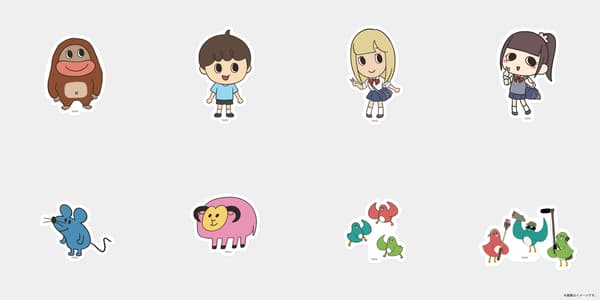 Pegatinas con ilustraciones de personajes