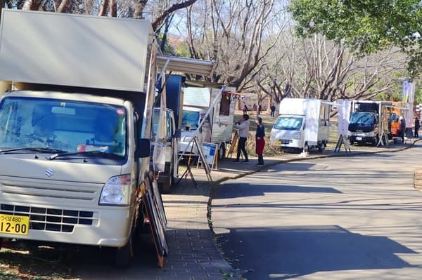 Food trucks lined up at the Forest Gourmet Picnic 2026