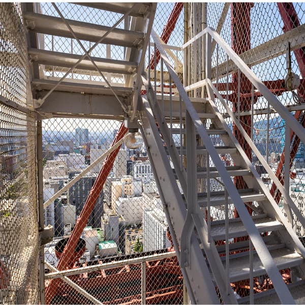 Outdoor staircase at Sapporo TV Tower