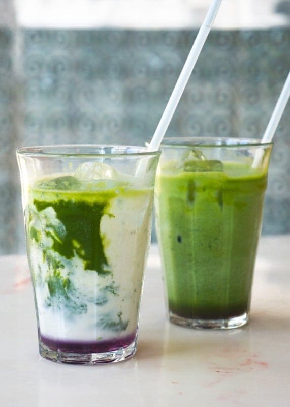 Refreshing Lavender-Scented Matcha Latte