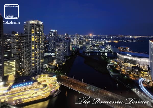 从城市上方130米处，在横滨Skybiru顶层看到的景色