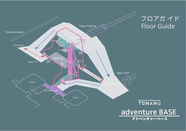 Panduan lantai Adventure Base