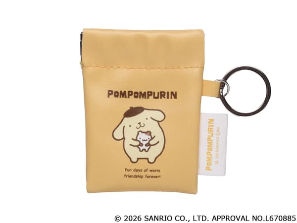 Pompompurin spring-top mini pouch keychain