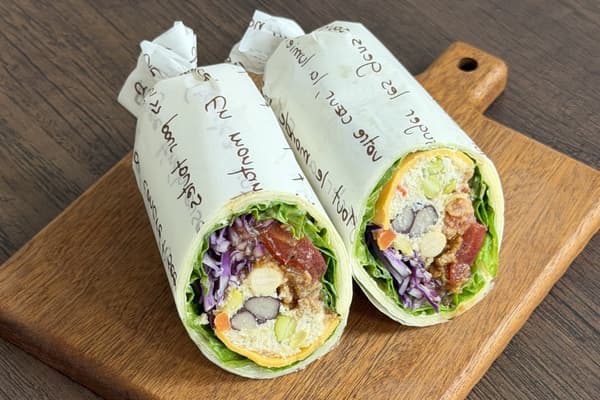 Sándwich tipo wrap saludable de tacos mexicanos
