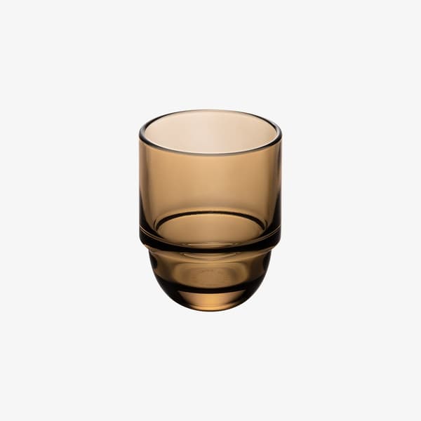 Round Glass Cup in Amber