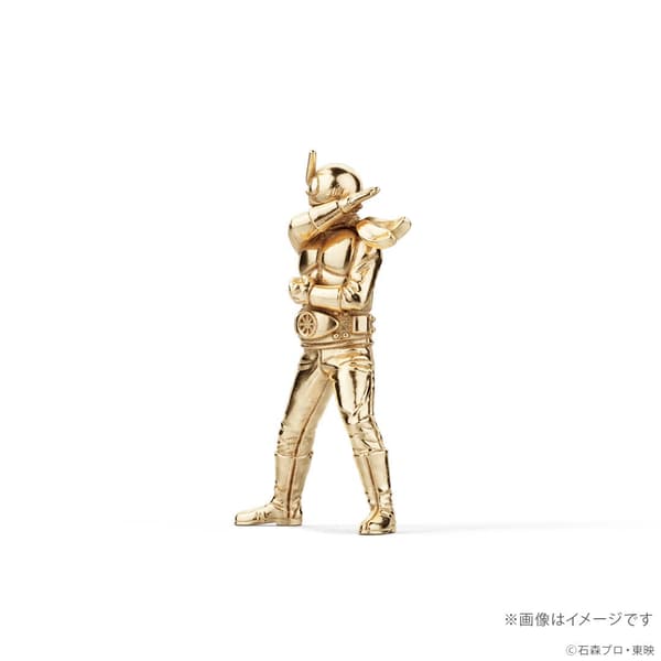 假面骑士（旧1号）18K黄金迷你手办