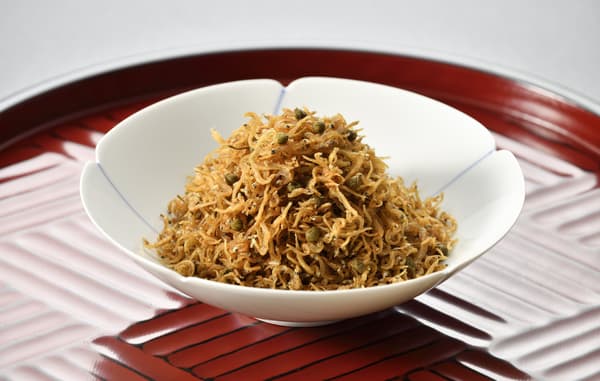 Calbee Kansai-Aji Roman Chirimen Sansho packaging detail