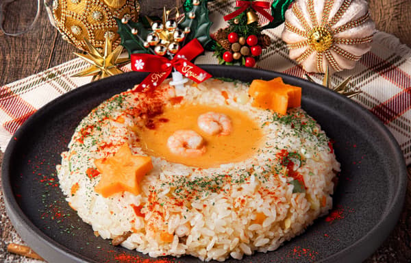 Arroz del festín de Noel con especias