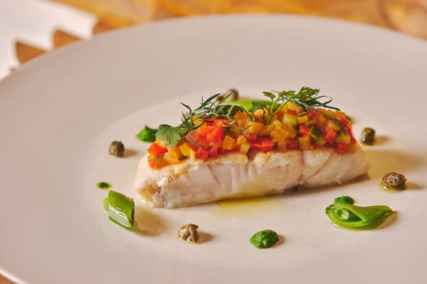 Seasonal Fish with Ratatouille and Basil — 