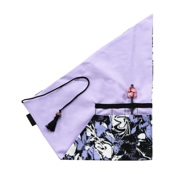 Tas pembungkus kanzashi Saibyo, tampak terlipat