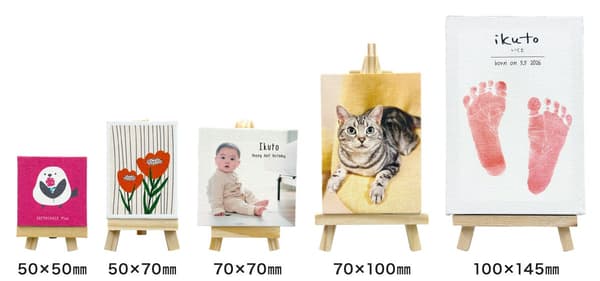 ตัวเลือกขนาดของ Mini Canvas Print