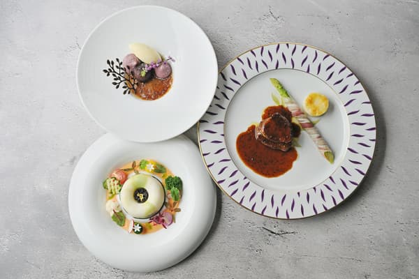 Executive Chef Yoshida Isao's French course dinner, created as a tribute to Murano Togo