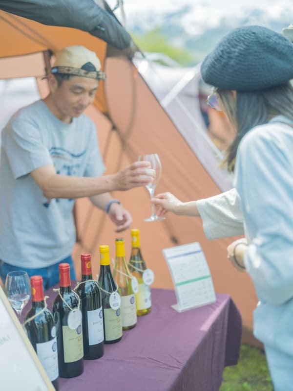 행사장에서 선보이는 와인들