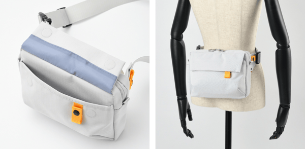 2WAY body bag pockets and waist bag configuration