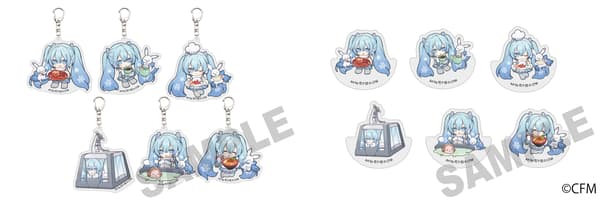雪未来 x HIROSAKI×HAKODATE Die-Cut Acrylic Keychain and Extra Thick Acrylic Swing Block