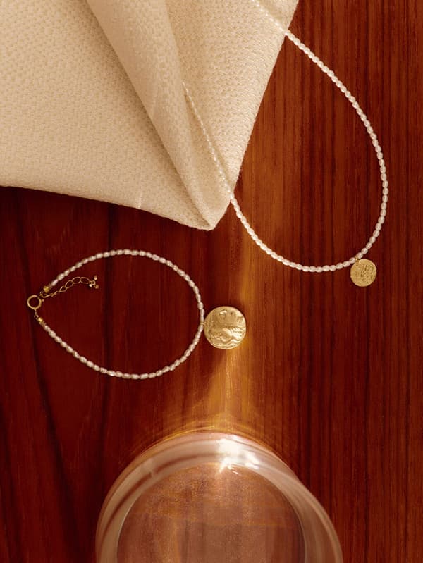 Pulsera y collar de perlas Ancient Memories