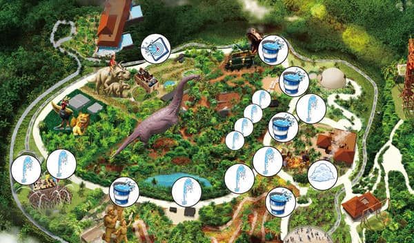 SUMMER SPLASH ADVENTURE splash spot map for JUNGLIA OKINAWA