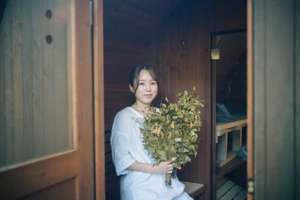 白桦树枝拍打准备