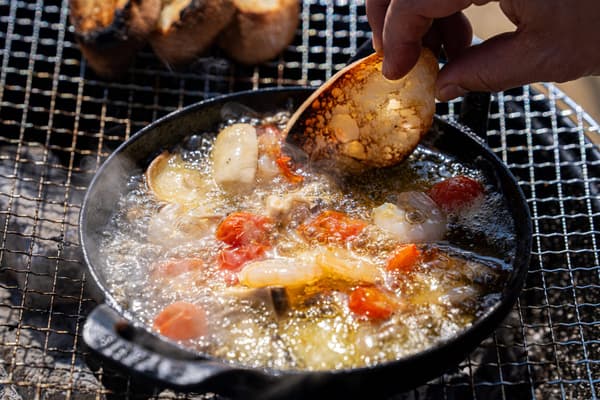 烤至完美的意大利式Spiedini烤串
