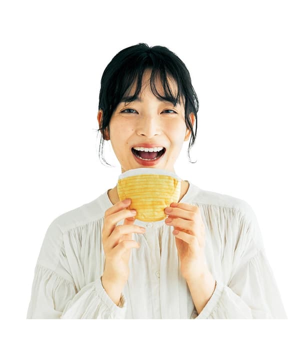 切片小袋上逼真印花的特写