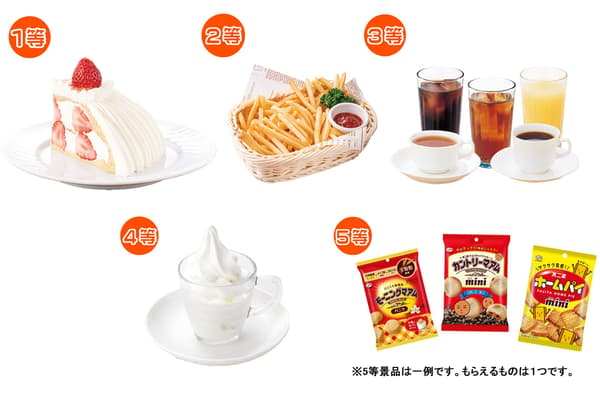 Prizes for the Fujiya Restaurant Lucky Draw Campaign
