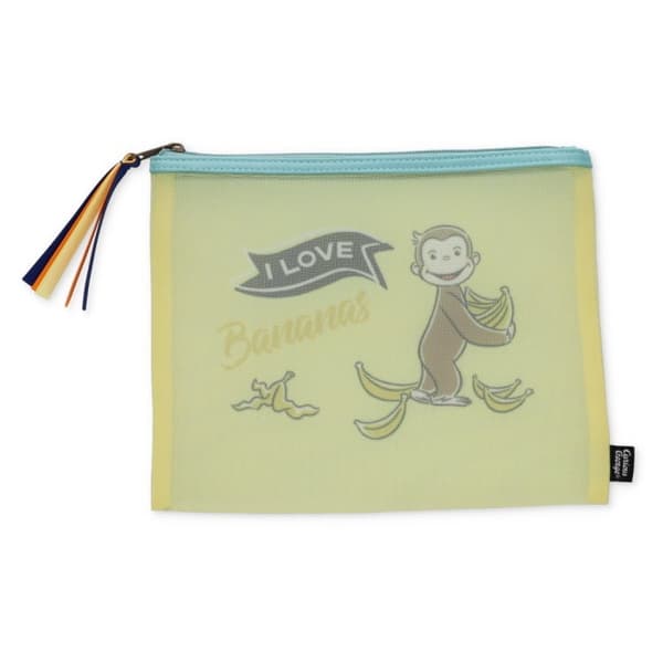 Bolsa de malla plana de Jorge el Curioso (banana/amarillo) 2.310 yenes