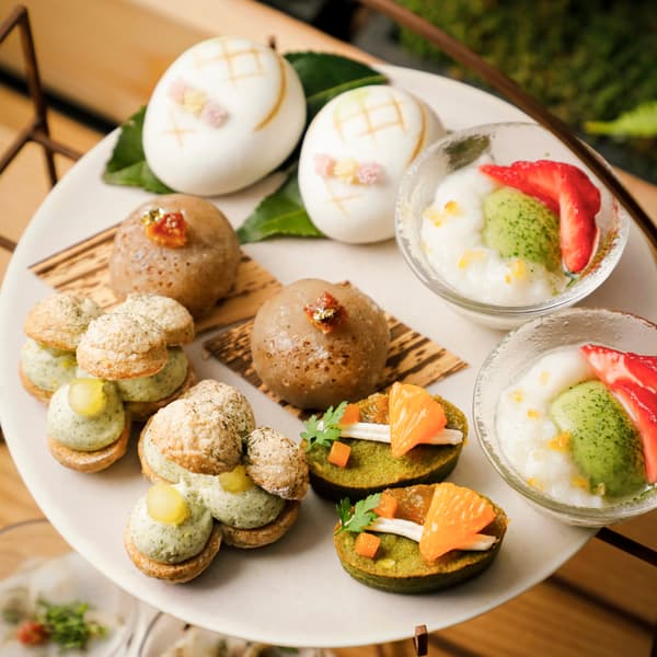 Sweets selection for the matcha afternoon tea