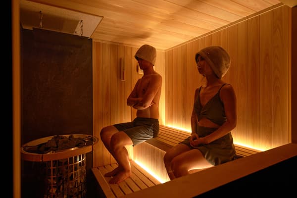 Sauna at night