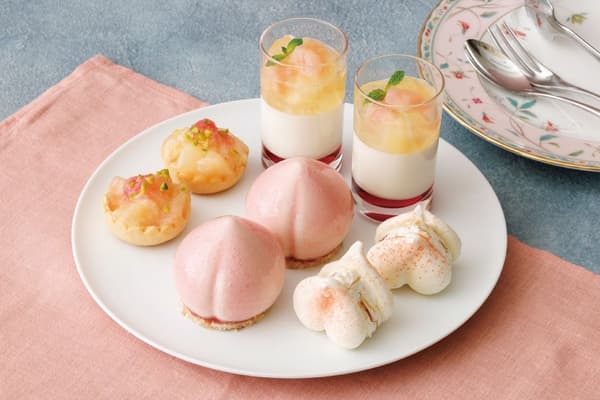 Peach sweets — top tier
