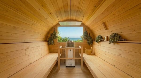 Barrel sauna at THE NEST ISHIGAKI